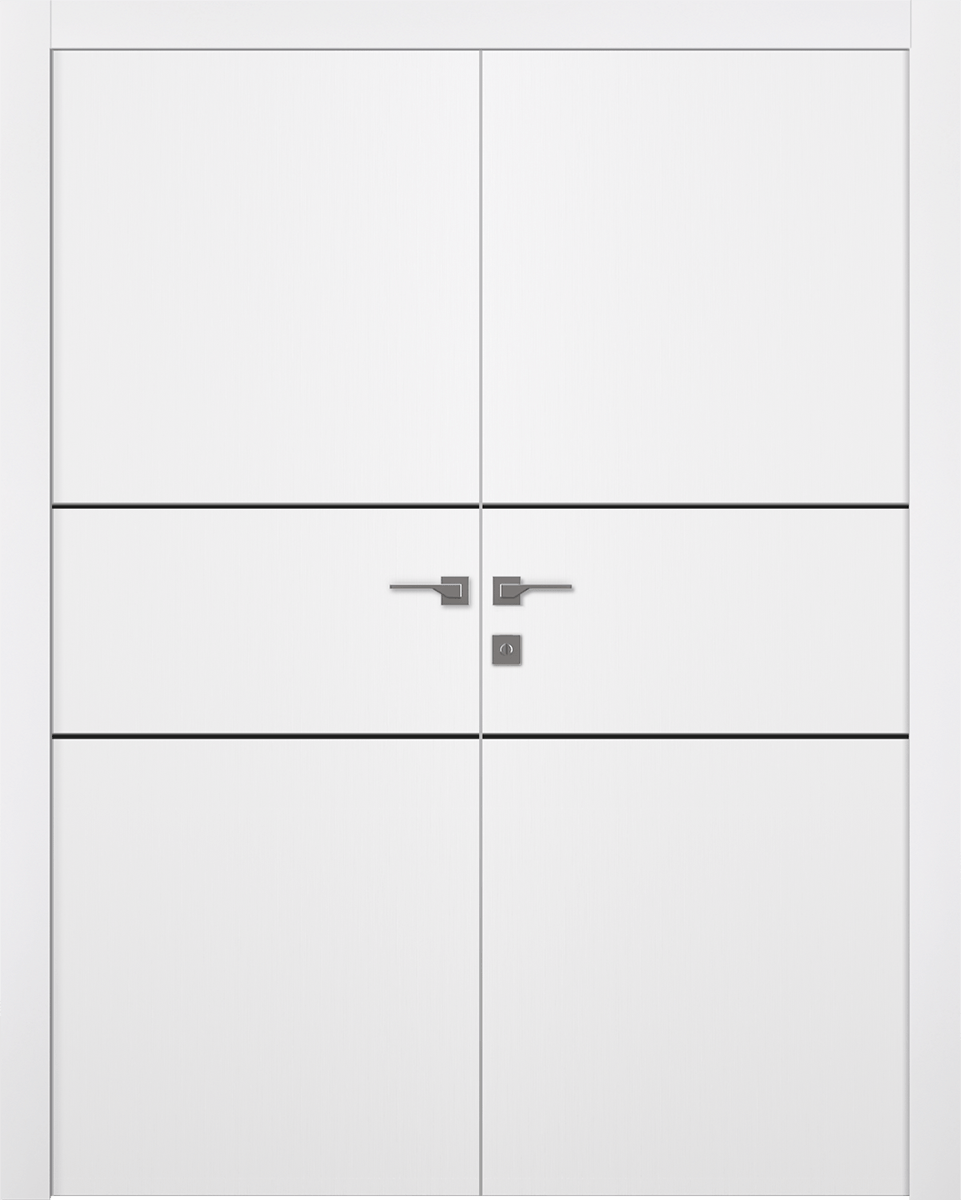 PALLADIO 2H BLACK BIANCO NOBLE CLOSET DOORS BELLDINNI MODERN INTERIOR DOOR - 1