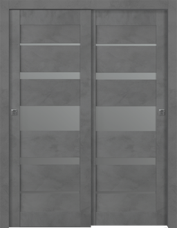 AVON 07-03 VETRO DARK URBAN BYPASS BELLDINNI MODERN INTERIOR DOOR - 1