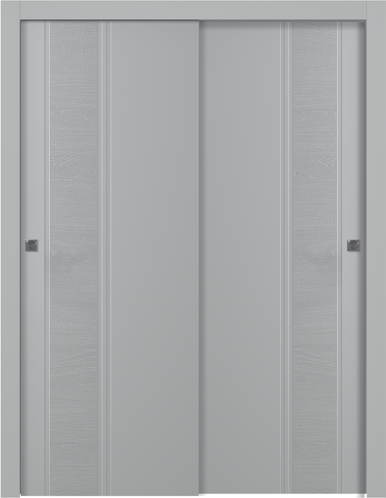 TWINWOOD 1 LIGHT GREY BYPASS BELLDINNI MODERN INTERIOR DOOR - 1