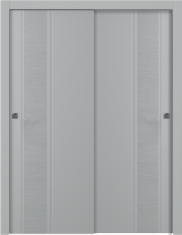 TWINWOOD 1 LIGHT GREY BYPASS BELLDINNI MODERN INTERIOR DOOR - 1