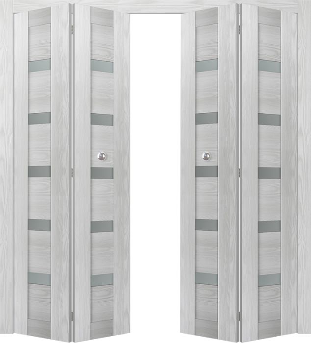 AVON 07-04 VETRO RIBEIRA ASH DOUBLE BI-FOLD BELLDINNI MODERN INTERIOR DOOR - 1