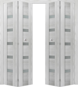 AVON 07-04 VETRO RIBEIRA ASH DOUBLE BI-FOLD BELLDINNI MODERN INTERIOR DOOR - 1