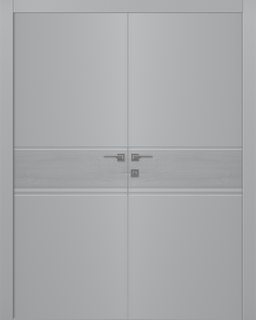 TWINWOOD 2 LIGHT GREY DOUBLE BELLDINNI MODERN INTERIOR DOOR - 1