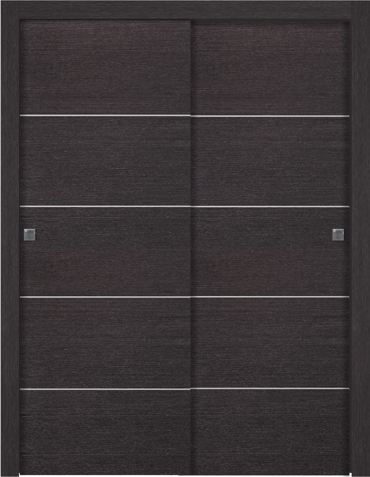 AVANTI 4H BLACK APRICOT BYPASS BELLDINNI MODERN INTERIOR DOOR - 1