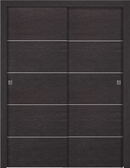 AVANTI 4H BLACK APRICOT BYPASS BELLDINNI MODERN INTERIOR DOOR - 1