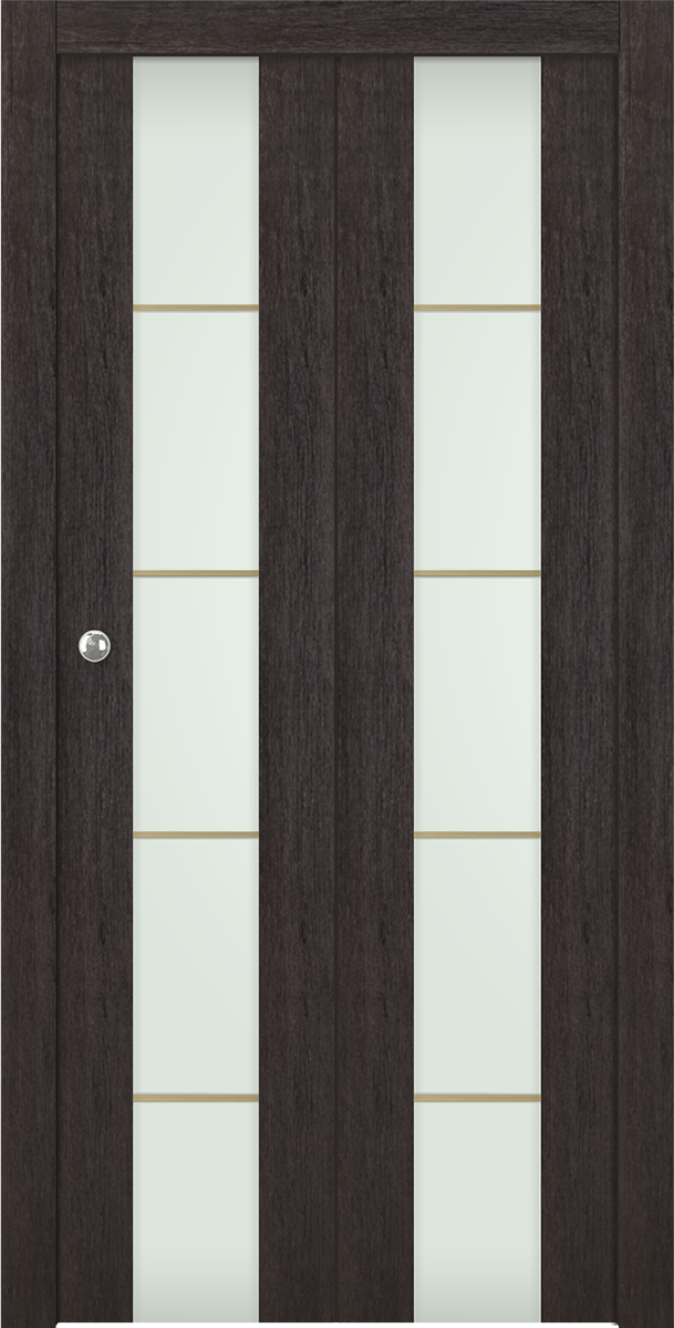 AVON 202 4H GOLD STRIPS VETRO VERALINGA OAK BI-FOLD DOORS BELLDINNI MODERN INTERIOR DOOR - 1