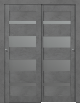 AVON 07-01 VETRO DARK URBAN BYPASS BELLDINNI MODERN INTERIOR DOOR - 1