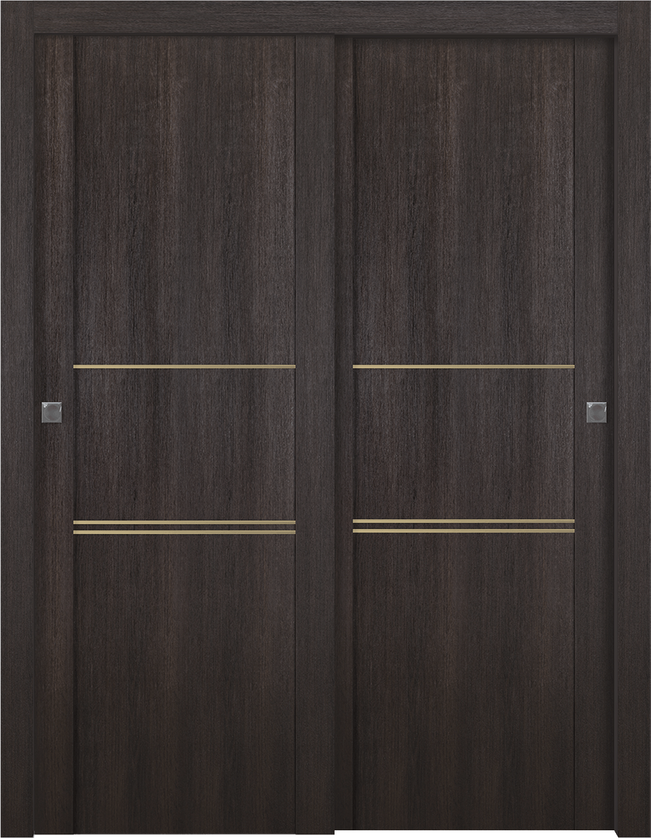 AVON 01 3H GOLD VERALINGA OAK BYPASS DOORS BELLDINNI MODERN INTERIOR DOOR - 1