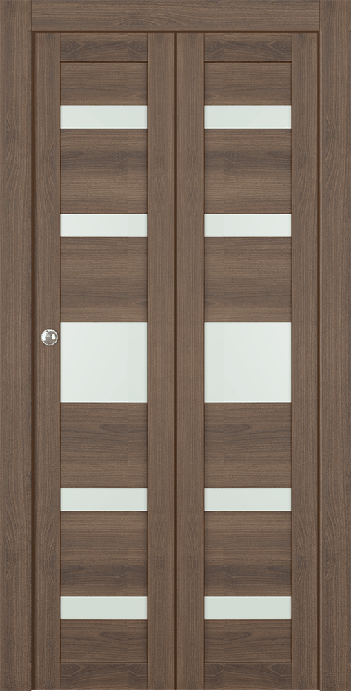 AVON 07-05 VETRO PECAN NUTWOOD BI-FOLD DOORS BELLDINNI MODERN INTERIOR DOOR - 1