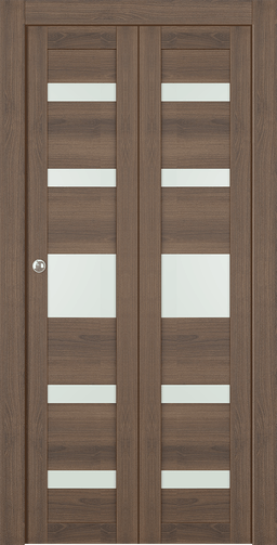 AVON 07-05 VETRO PECAN NUTWOOD BI-FOLD DOORS BELLDINNI MODERN INTERIOR DOOR - 1