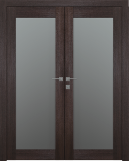 AVON 207 VETRO VERALINGA OAK DOUBLE BELLDINNI MODERN INTERIOR DOOR - 1