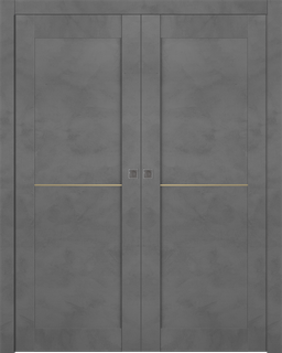 AVON 07 1H GOLD DARK URBAN DOUBLE POCKET BELLDINNI MODERN INTERIOR DOOR - 1