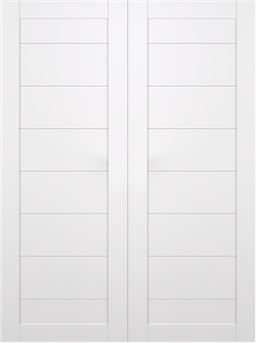 ERMI SNOW WHITE DOUBLE BARN BELLDINNI MODERN INTERIOR DOOR - 2