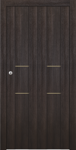 AVON 01 2H GOLD VERALINGA OAK BI-FOLD BELLDINNI MODERN INTERIOR DOOR - 1