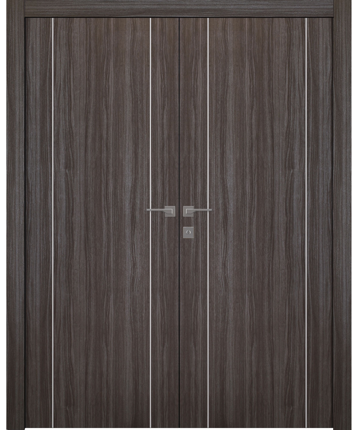 UNICA 2U GRAY OAK DOUBLE BELLDINNI MODERN INTERIOR DOOR - 1