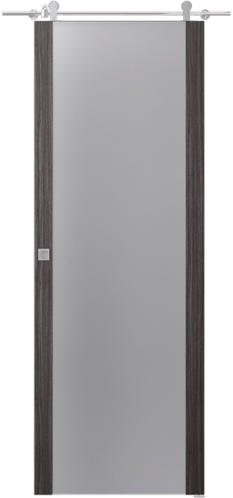 PALLADIO 202 VETRO GRAY OAK BARN DOORS BELLDINNI MODERN INTERIOR DOOR - 1