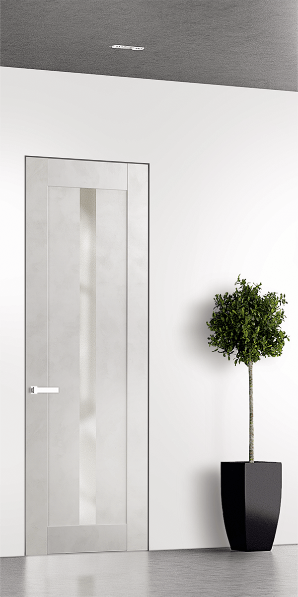 AVON 101 VETRO LIGHT URBAN INVISIBLE METAL FRAME BELLDINNI MODERN INTERIOR DOOR - 1