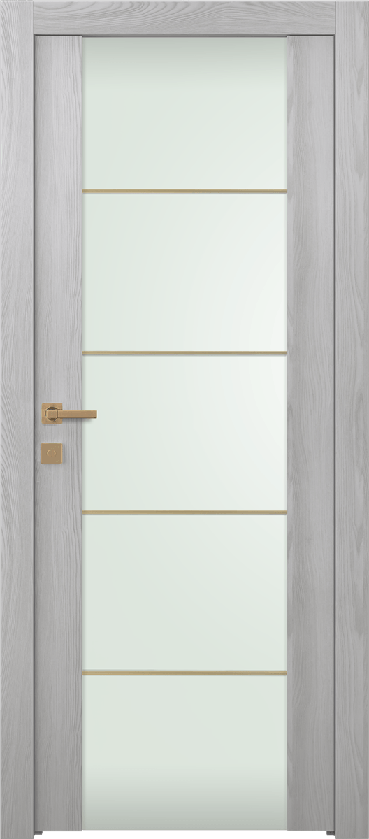 AVON 202 4H GOLD STRIPS VETRO RIBEIRA ASH SWING DOORS BELLDINNI MODERN INTERIOR DOOR - 1