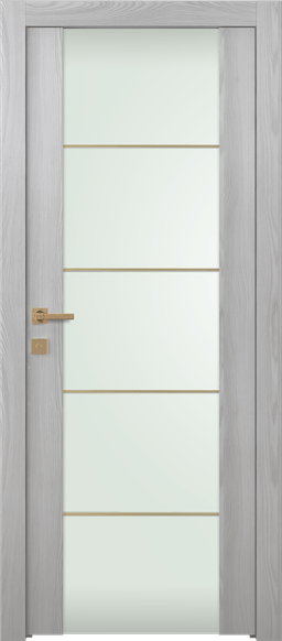 AVON 202 4H GOLD STRIPS VETRO RIBEIRA ASH SWING DOORS BELLDINNI MODERN INTERIOR DOOR - 1