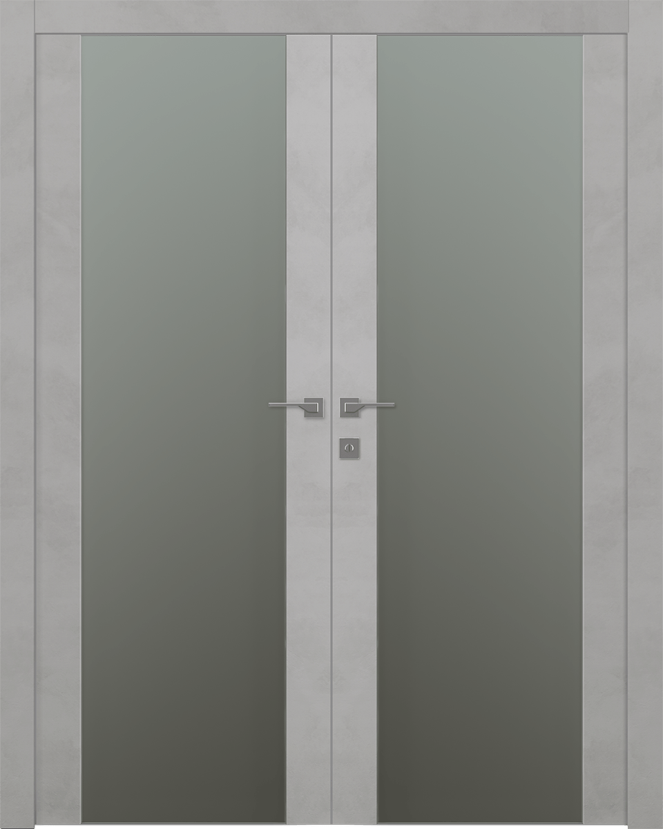 AVON 202 VETRO LIGHT URBAN DOUBLE BELLDINNI MODERN INTERIOR DOOR - 1