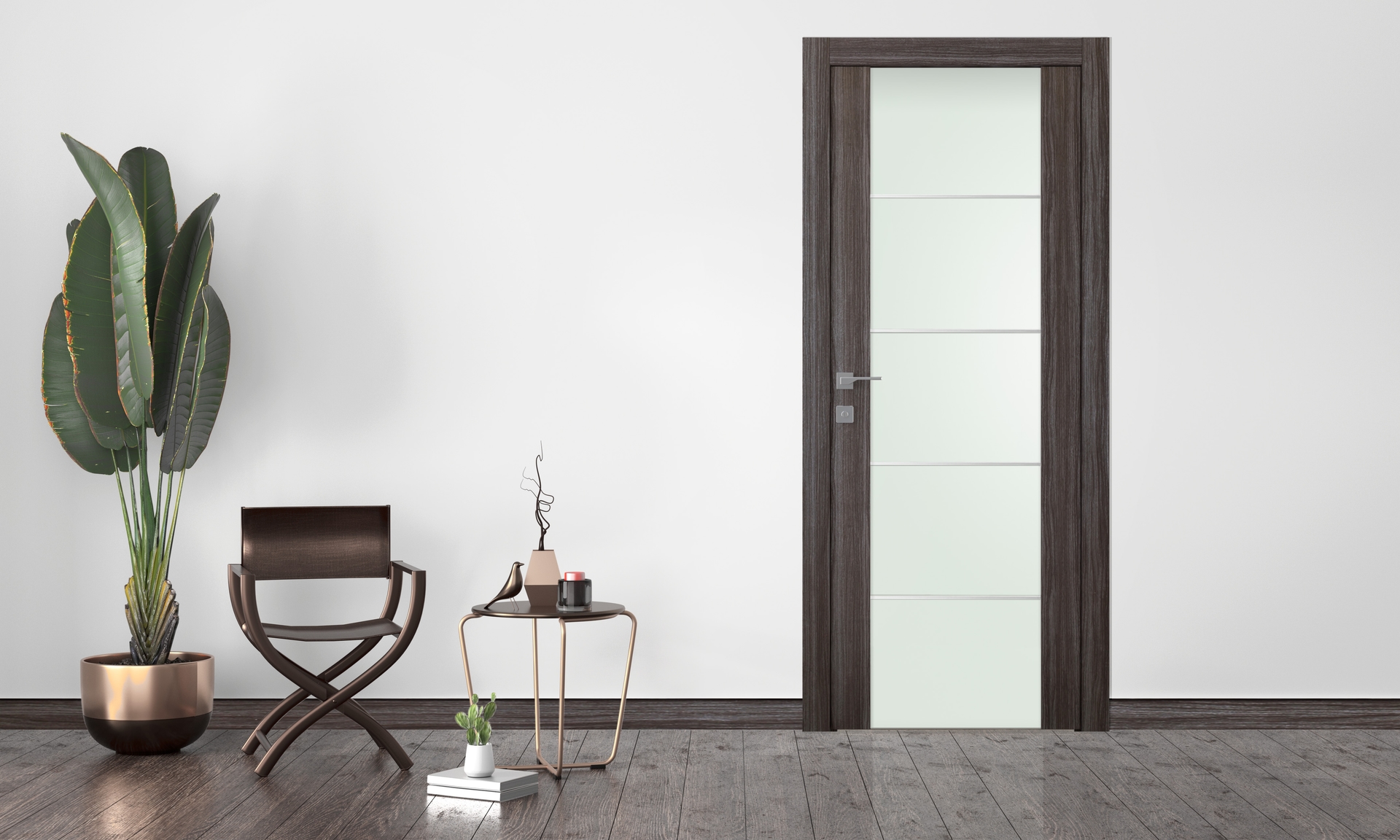PALLADIO 202 4H VETRO GRAY OAK SWING DOORS BELLDINNI MODERN INTERIOR DOOR - 3