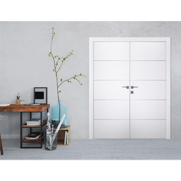 PALLADIO 4H BIANCO NOBLE DOUBLE BELLDINNI MODERN INTERIOR DOOR - 2