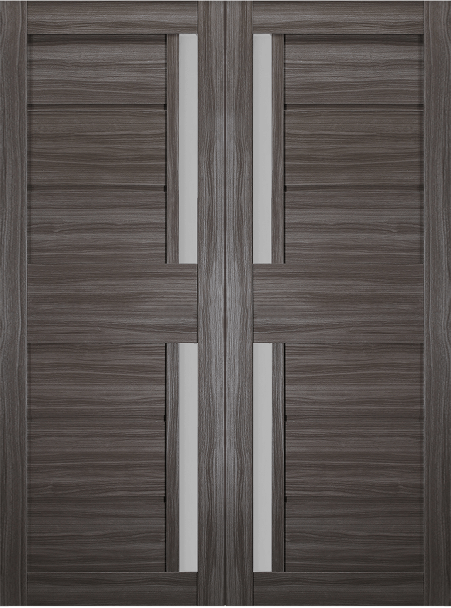 ESTA VETRO GRAY OAK DOUBLE BARN BELLDINNI MODERN INTERIOR DOOR - 2
