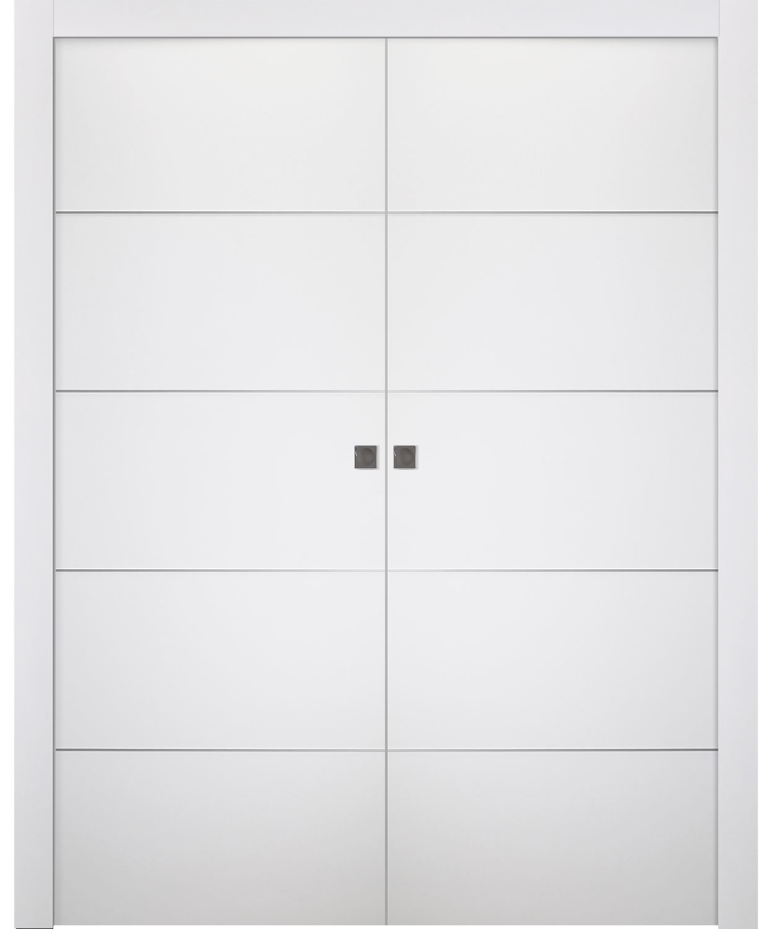 PALLADIO 4H BIANCO NOBLE DOUBLE POCKET BELLDINNI MODERN INTERIOR DOOR - 1