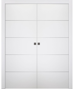PALLADIO 4H BIANCO NOBLE DOUBLE POCKET BELLDINNI MODERN INTERIOR DOOR - 1