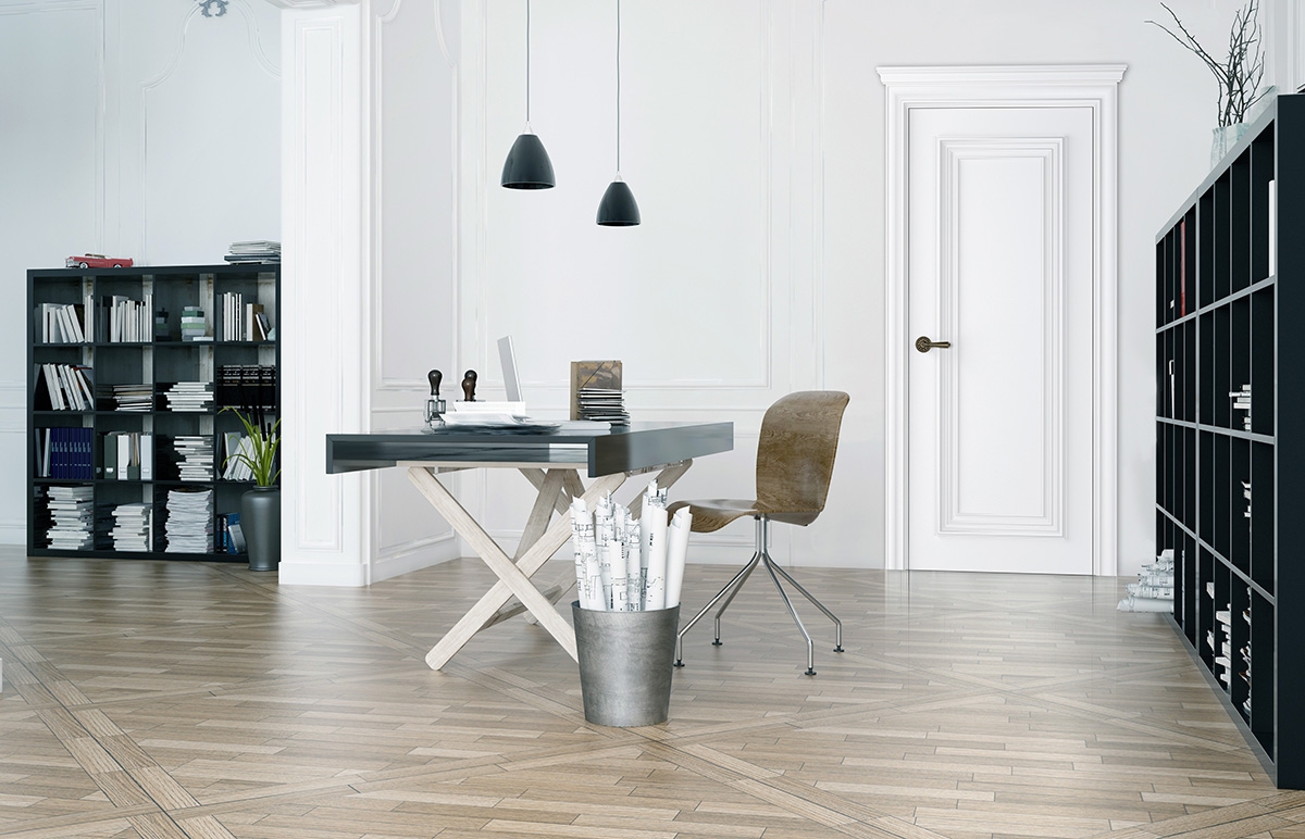 PALAZZO 1 POLAR WHITE SWING BELLDINNI MODERN INTERIOR DOOR - 4