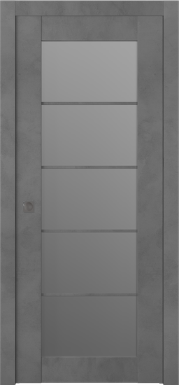 AVON 5 LITE VETRO DARK URBAN POCKET BELLDINNI MODERN INTERIOR DOOR - 1