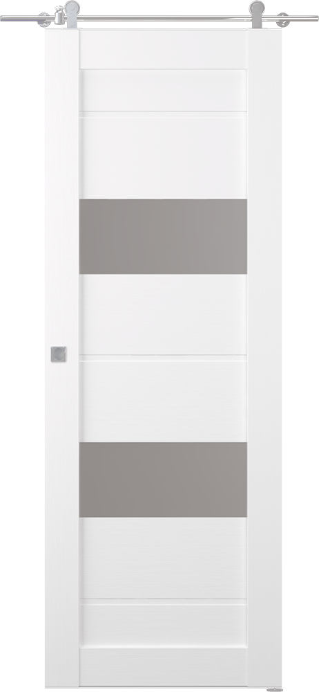 VITA VETRO BIANCO NOBLE BARN BELLDINNI MODERN INTERIOR DOOR - 1
