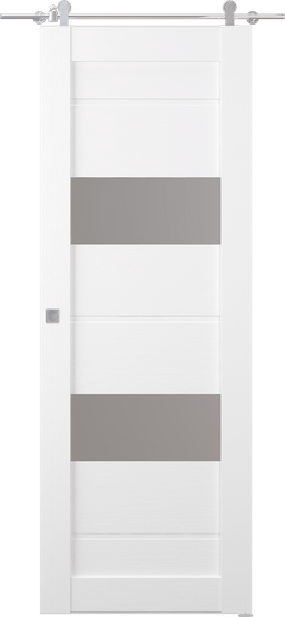 VITA VETRO BIANCO NOBLE BARN BELLDINNI MODERN INTERIOR DOOR - 1