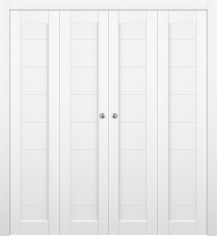 ERMI BIANCO NOBLE DOUBLE BI-FOLD BELLDINNI MODERN INTERIOR DOOR - 1