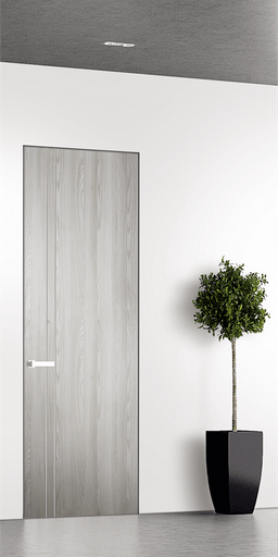 OPTIMA 2V RIBEIRA ASH DOUBLE INVISIBLE METAL FRAME BELLDINNI MODERN INTERIOR DOOR - 1