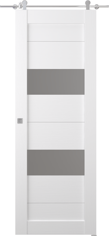 BERTA VETRO BIANCO NOBLE BARN BELLDINNI MODERN INTERIOR DOOR - 1