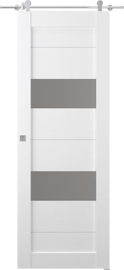 BERTA VETRO BIANCO NOBLE BARN BELLDINNI MODERN INTERIOR DOOR - 1