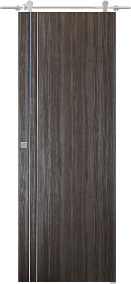 PALLADIO 2V GRAY OAK DOUBLE BARN BELLDINNI MODERN INTERIOR DOOR - 1