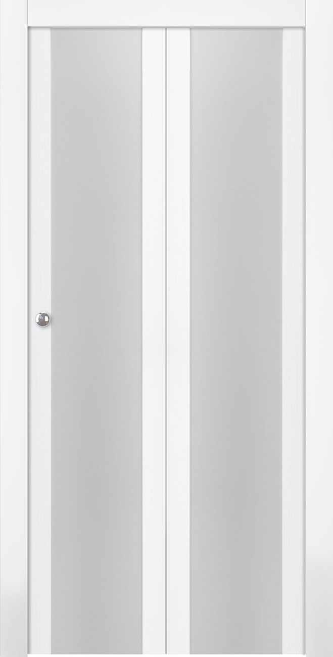 PALLADIO 202 VETRO BIANCO NOBLE BI-FOLD BELLDINNI MODERN INTERIOR DOOR - 1