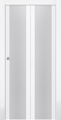 PALLADIO 202 VETRO BIANCO NOBLE BI-FOLD BELLDINNI MODERN INTERIOR DOOR - 1
