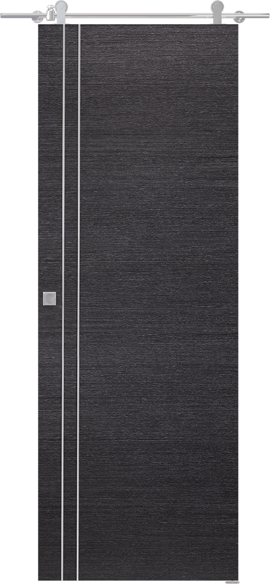AVANTI 2V BLACK APRICOT DOUBLE BARN BELLDINNI MODERN INTERIOR DOOR - 1