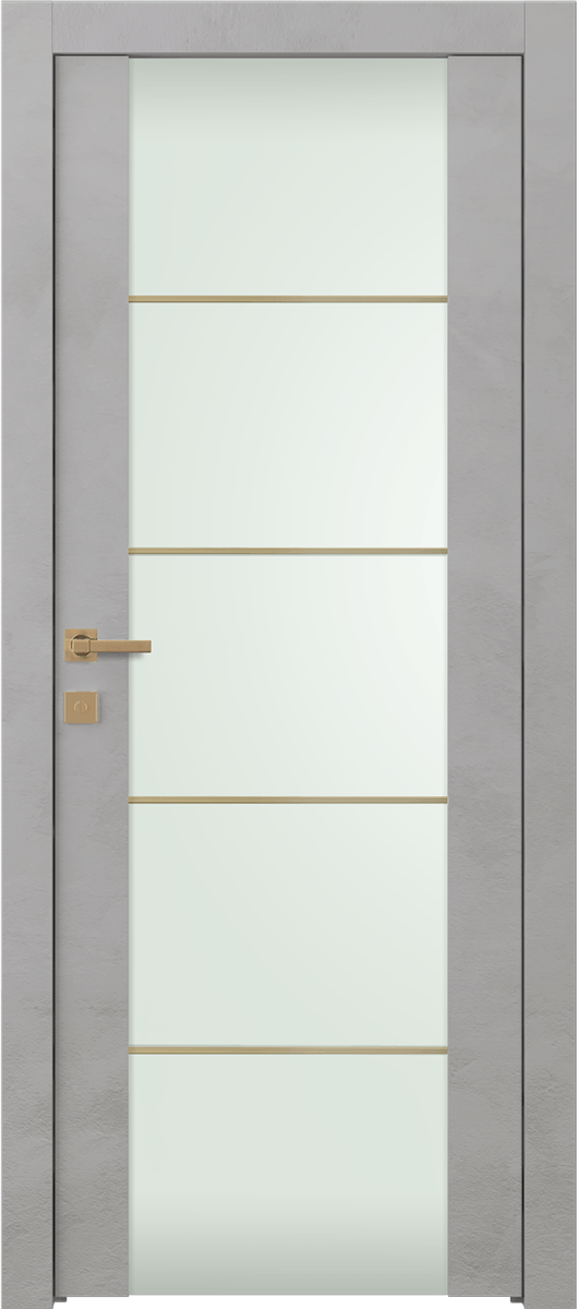 AVON 202 4H GOLD STRIPS VETRO LIGHT URBAN SWING DOORS BELLDINNI MODERN INTERIOR DOOR - 1