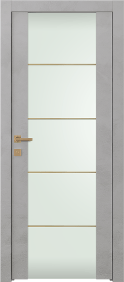 AVON 202 4H GOLD STRIPS VETRO LIGHT URBAN SWING DOORS BELLDINNI MODERN INTERIOR DOOR - 1