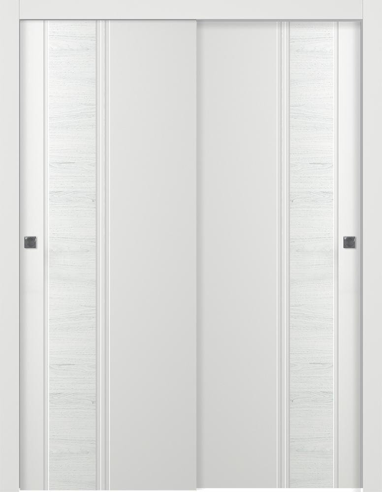TWINWOOD 1 POLAR WHITE BYPASS BELLDINNI MODERN INTERIOR DOOR - 1