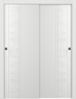 TWINWOOD 1 POLAR WHITE BYPASS BELLDINNI MODERN INTERIOR DOOR - 1