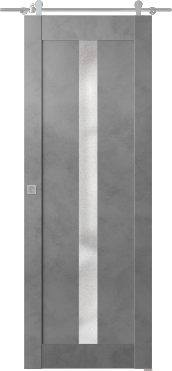 AVON 101 VETRO DARK URBAN DOUBLE BARN DOORS BELLDINNI MODERN INTERIOR DOOR - 1