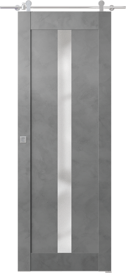 AVON 101 VETRO DARK URBAN DOUBLE BARN DOORS BELLDINNI MODERN INTERIOR DOOR - 1