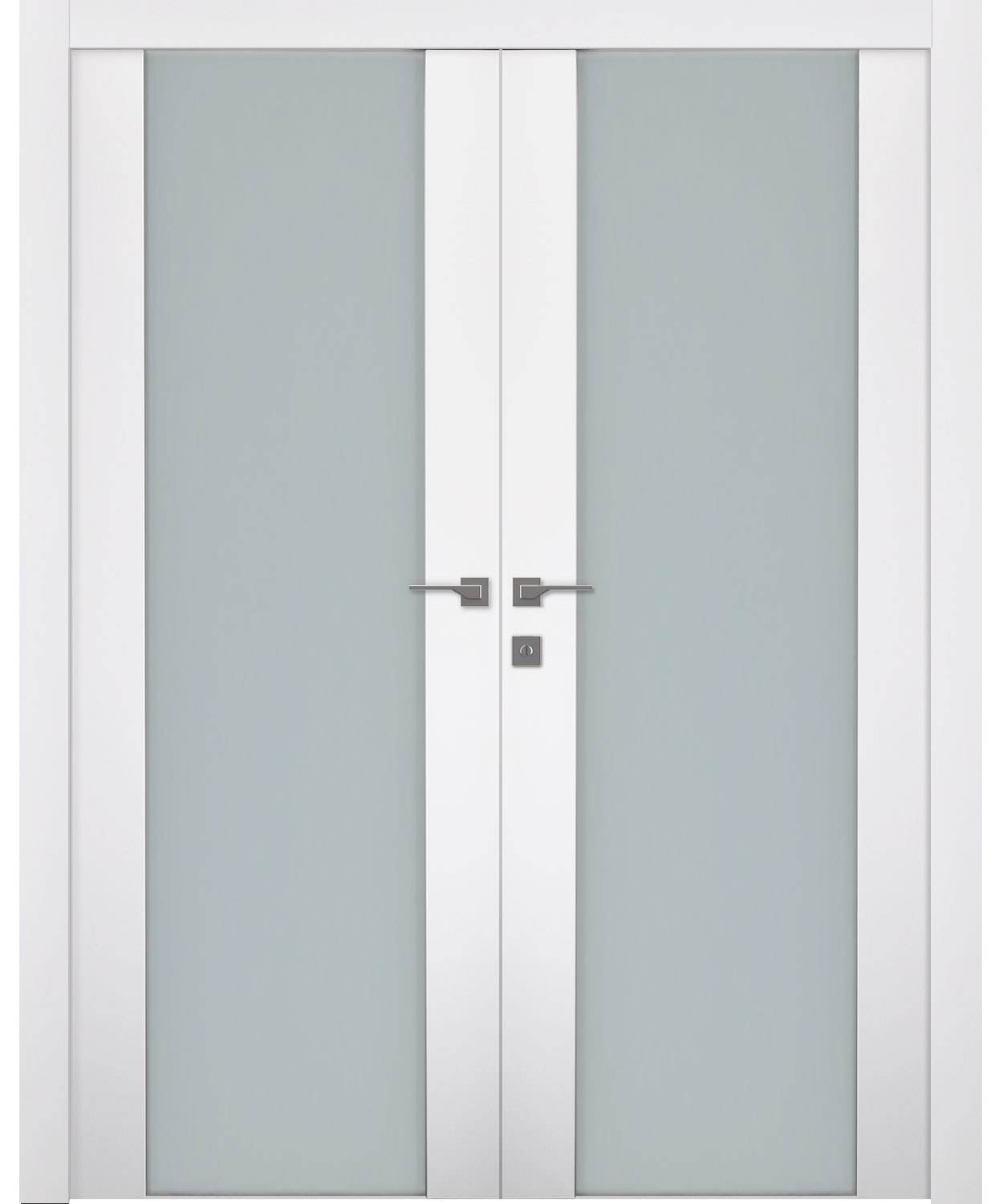SMART PRO H3G VETRO POLAR WHITE DOUBLE BELLDINNI MODERN INTERIOR DOOR - 1