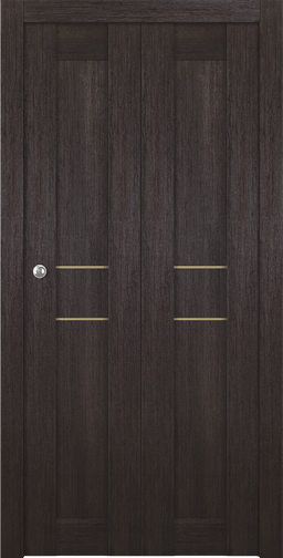 AVON 07 2HN GOLD VERALINGA OAK BI-FOLD BELLDINNI MODERN INTERIOR DOOR - 1