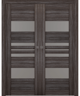 ROMI VETRO GRAY OAK DOUBLE POCKET BELLDINNI MODERN INTERIOR DOOR - 1